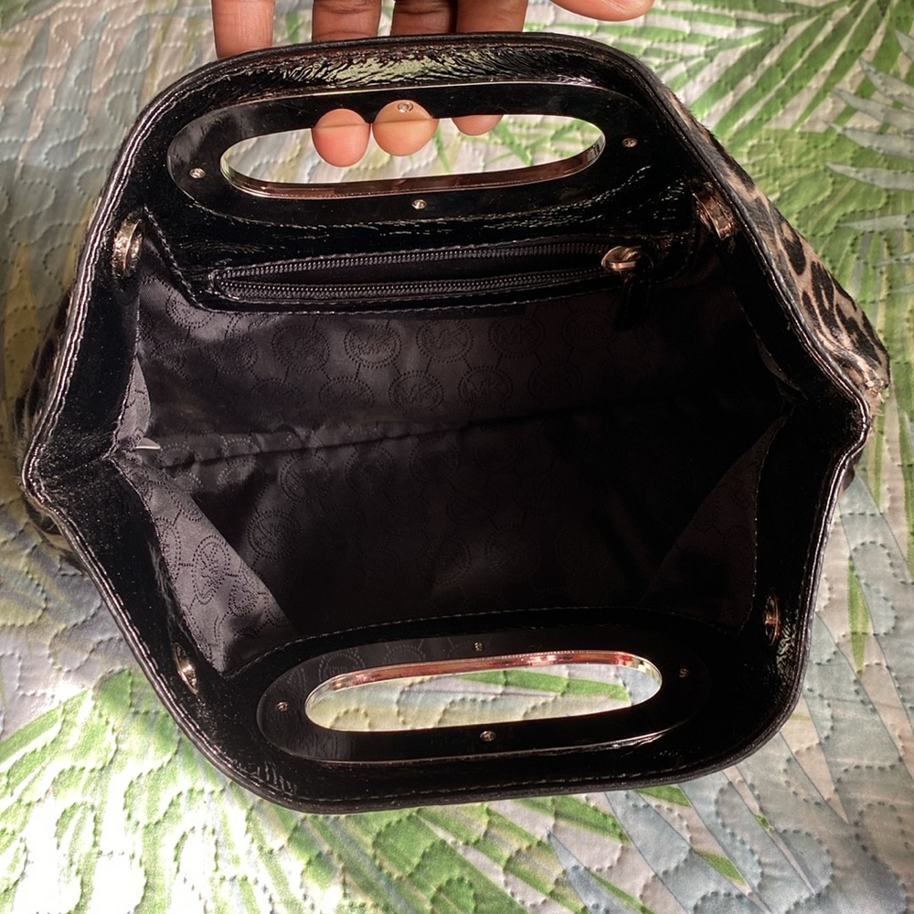 Michael Kors Berkeley Leopard Print Calf Hair Clu… - image 8